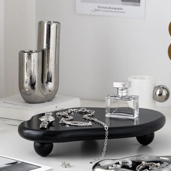 ستاند تقديم خشب اسود كلاسيك