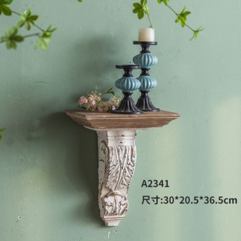 رف جداري خشب حفر يدوي عرض 30cm