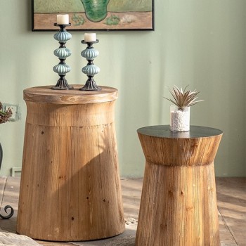 طاولات خدمة من الخشب الطبيعي متوفره بحجمين L2118