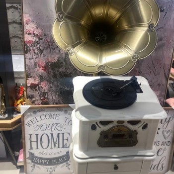 جرامفون خشب زان ابيض ارتفاع 92cm 