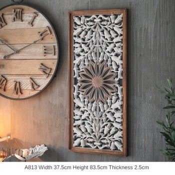 لوحة جداريه خشب طبيعي حفر يدوي ارتفاع 83.5cm لوحة جداريه خشب طبيعي حفر يدوي ارتفاع 83.5cm