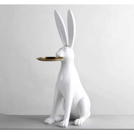 تحفة ارنب بصينيه تقديم معدنيه حجم 70cm 