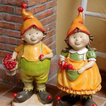 تحفة سيراميك بنت او ولد بتصميم الريف ارتفاع 65cm