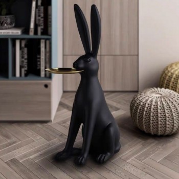 تحفة ارنب بصينيه تقديم معدنيه حجم 70cm 