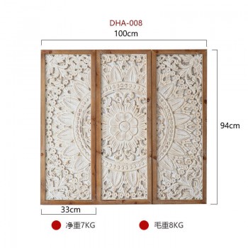 مجمَعة لوحات 3 قطع خشب حفر يدوي شابي شيك مجمَعة لوحات 3 قطع خشب حفر يدوي شابي شيك