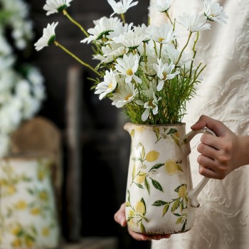 فازه سيراميك بتصميم الليمون 