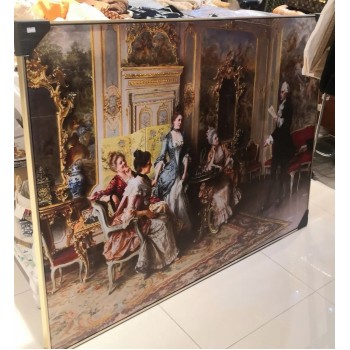 لوحة جداريه كانفس بإطار خشبي مقاس 140cm * 80cm-k71