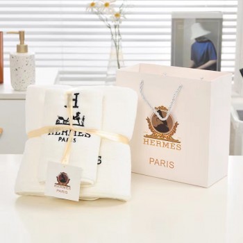 طقم مناشف قطعتين قطن تطريز H