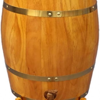 برميل مشروبات مصنوع من الخشب الطبيعي ارتفاع متر 