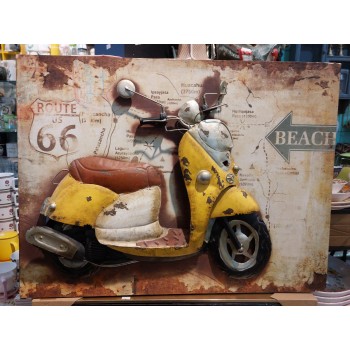 لوحة خشب بمجسم دراجة من المعدن المشغول يدويا 78 لوحة خشب بمجسم دراجة من المعدن المشغول يدويا 78