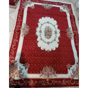 سجادة فاخره احمر بتصميم ريفي 160cm *230cm سجادة فاخره احمر بتصميم ريفي 160cm *230cm