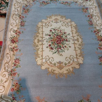 سجادة فاخره سماوي بتصميم ريفي 160cm *230cm 