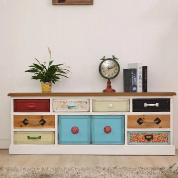 طاولة تلفزيون خشب فنتيج ستايل 