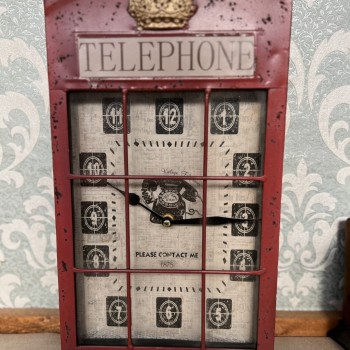 ساعة حائط معدنيه بتصميم انجليزي فنتيج ستايل 100cm