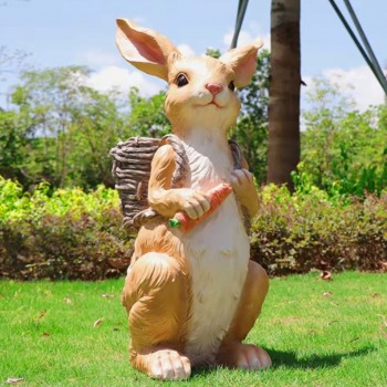 تحفة ارنب سيراميك للحديقه ارتفاع 83cm