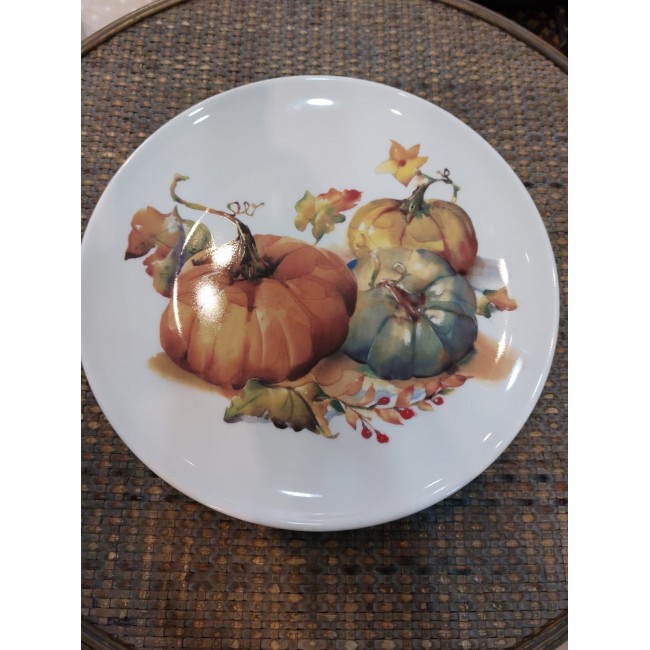 صحن تقديم سيراميك مسطح برسمة الخريف 26cm صحن تقديم سيراميك مسطح برسمة الخريف 26cm
