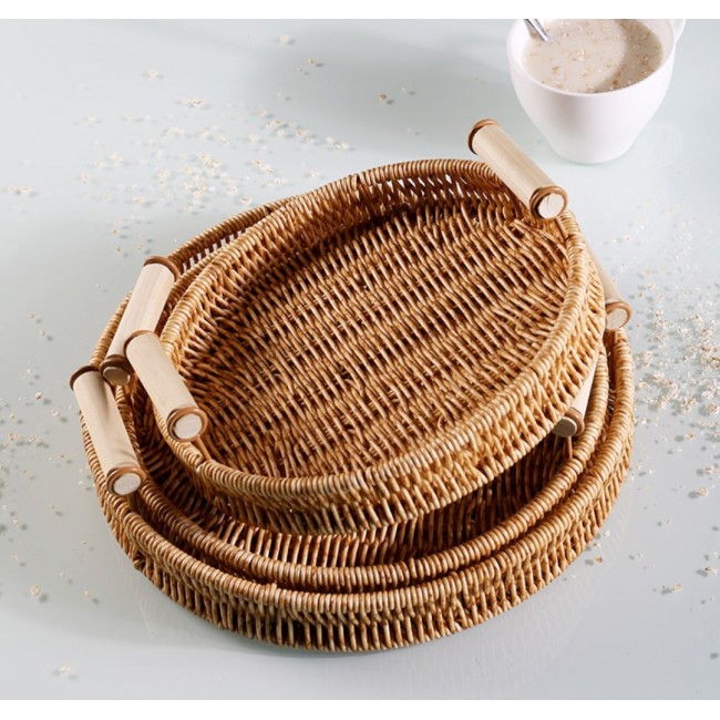 صواني ريفيه من الخوص الطبيعي مدور متوفر بثلاث مقاسات صواني ريفيه من الخوص الطبيعي مدور متوفر بثلاث مقاسات