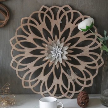 لوحة جداريه مصنوعه من الخشب الطبيعي والمعدن 