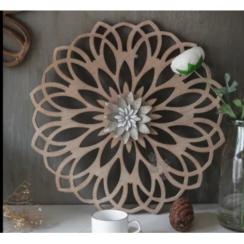 لوحة جداريه مصنوعه من الخشب الطبيعي والمعدن لوحة جداريه مصنوعه من الخشب الطبيعي والمعدن