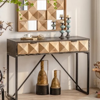 كونسول جداري خشب حفر 3d مجسم L1574