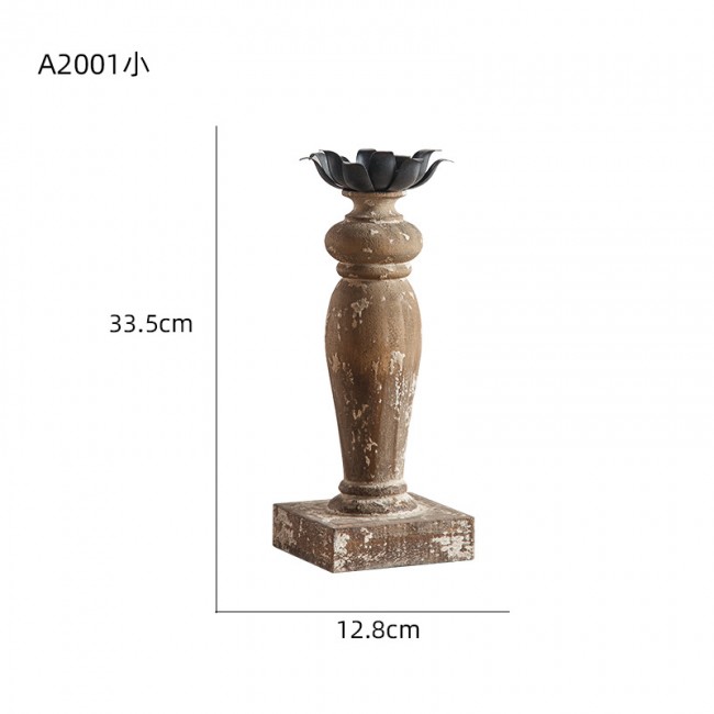 شمعدان خشب طبيعي شابي شيك ستايل 