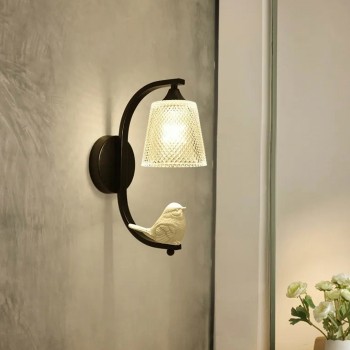 وحدة اضاءه جداريه بتصميم عصفور وحدة اضاءه جداريه بتصميم عصفور