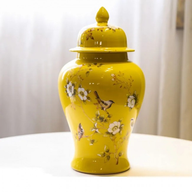 فازه بورسلان فاخره اصفر متوفر بححمين