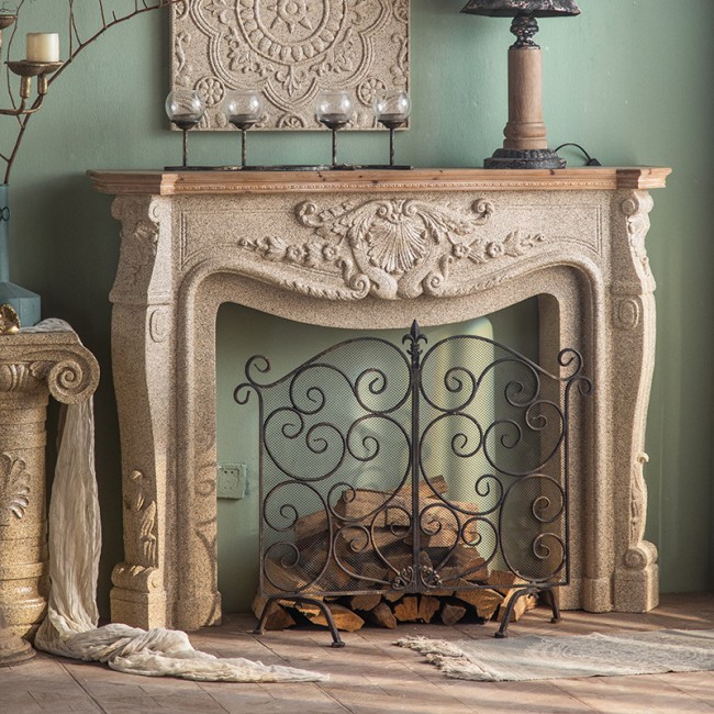 كونسول مدفأه خشب طبيعي L1547 كونسول مدفأه خشب طبيعي L1547