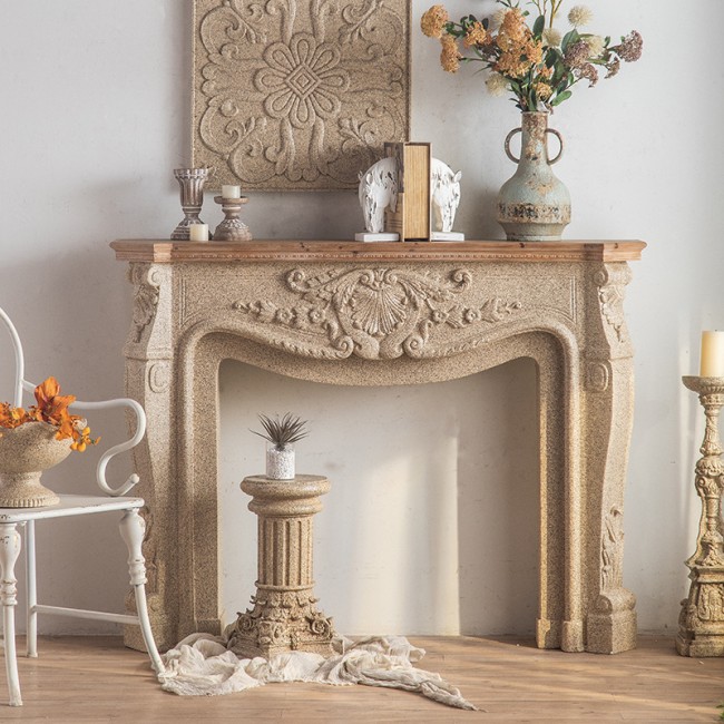 كونسول مدفأه خشب طبيعي L1547 كونسول مدفأه خشب طبيعي L1547