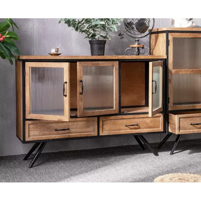 كونسول مصنوع من الخشب الطبيعي فنتيج ستايل 