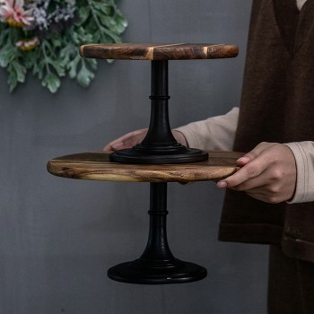 ستاند تقديم خشب طبيعي كلاسيك ستاند تقديم خشب طبيعي كلاسيك