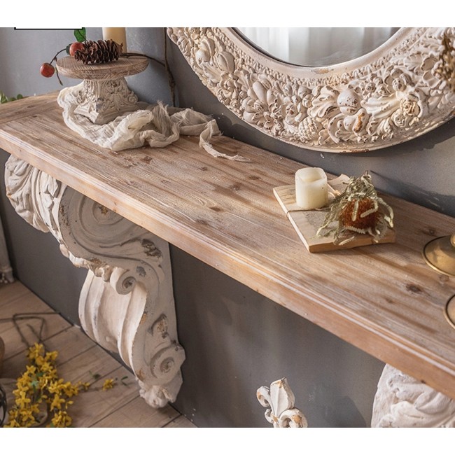 كونسول جداري حفر يدوي شابي شيك مقاس 153cm