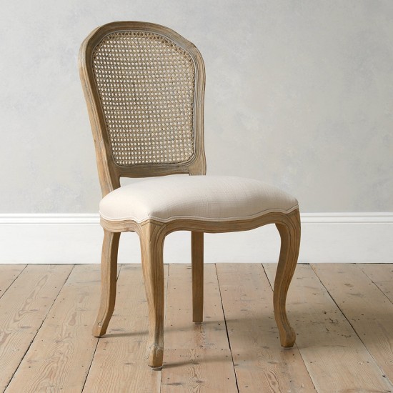 كرسي خشب طبيعي راتان بتصميم فرنسي 