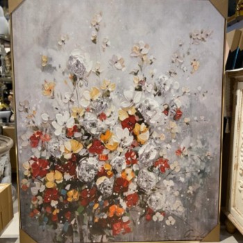 لوحة كانفس بتصميم الورود مقاس 140cm * 100cm 