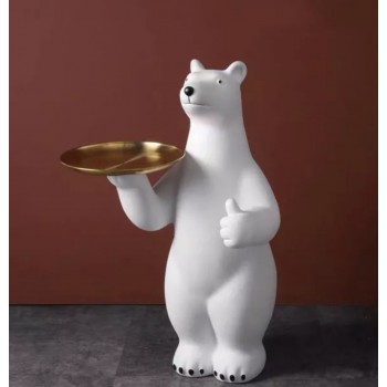 تحفة دب حامل صينيه حجم 80cm تحفة دب حامل صينيه حجم 80cm