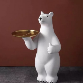 تحفة دب حامل صينيه حجم 80cm