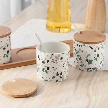 طقم برطبان باغطيه و صينيه خشب طقم برطبان باغطيه و صينيه خشب