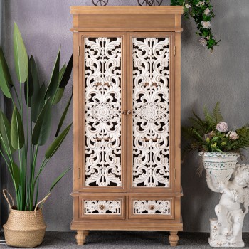 كونسول خشب حفر يدوي L7817 كونسول خشب حفر يدوي L7817