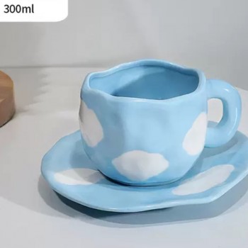 كوب شاي سيراميك مصنوع يدويا سحاب 