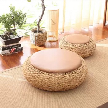 مقعد ارضي مشغول يدويا من الخوص الطبيعي مقعد ارضي مشغول يدويا من الخوص الطبيعي