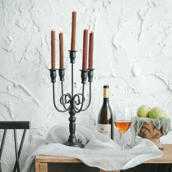 شمعدان شابي شيك ستايل اسود L7568