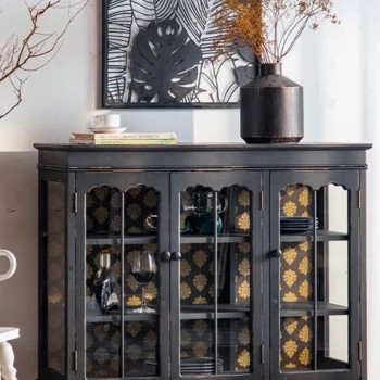 كونسول خشب اسود شابي شيك 