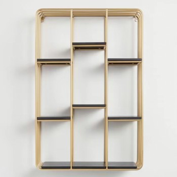 وحدة رفوف معدن وخشب كلاسيك 90cm*60cm وحدة رفوف معدن وخشب كلاسيك 90cm*60cm