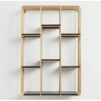 وحدة رفوف معدن وخشب كلاسيك 90cm*60cm