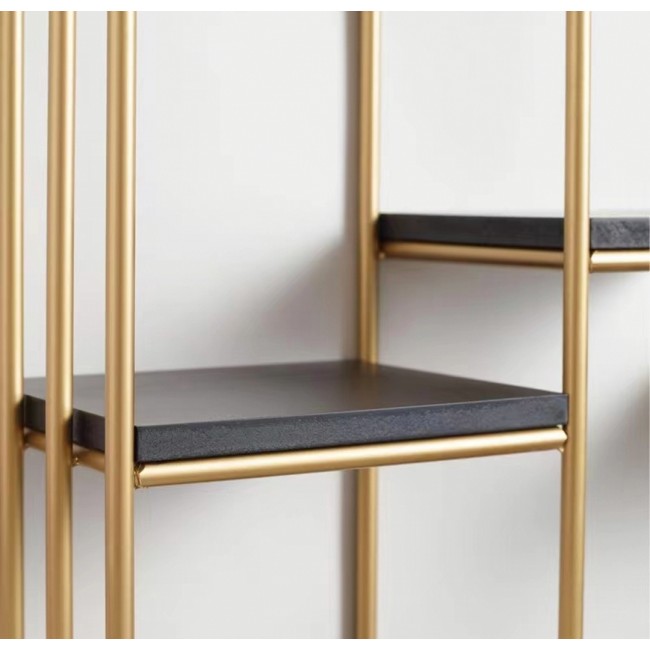 وحدة رفوف معدن وخشب كلاسيك 90cm*60cm