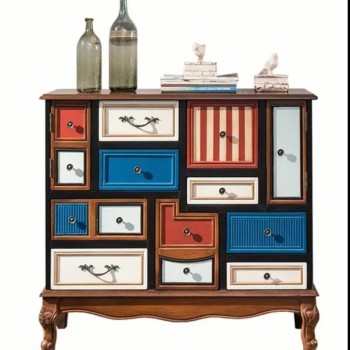 كونسول خشب بعدة ادراج فنتيج ستايل كونسول خشب بعدة ادراج فنتيج ستايل