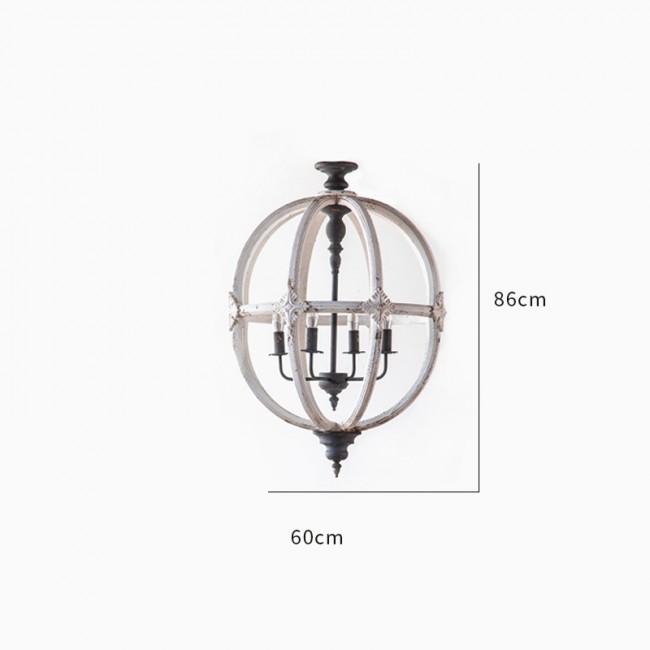 ثريا خشب حفر يدوي دائره