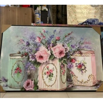 لوحة كانفس باطار خشب بتصميم ريفي 85