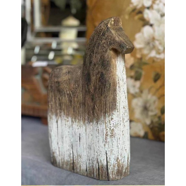 تحفه حصان من من خشب طبيعي عالي الجودة متوفر الحجمين 8624