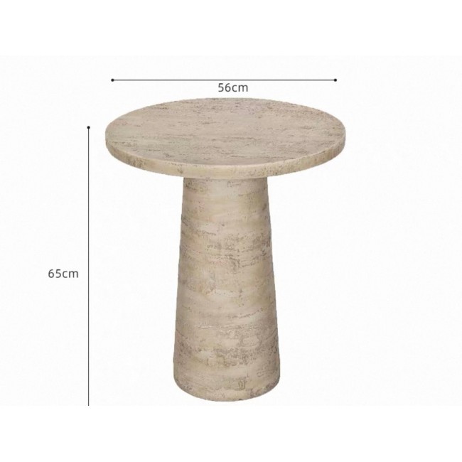 طاوله جانبيه مستديره بقاعده اسطوانيه عصريه جميله L8489